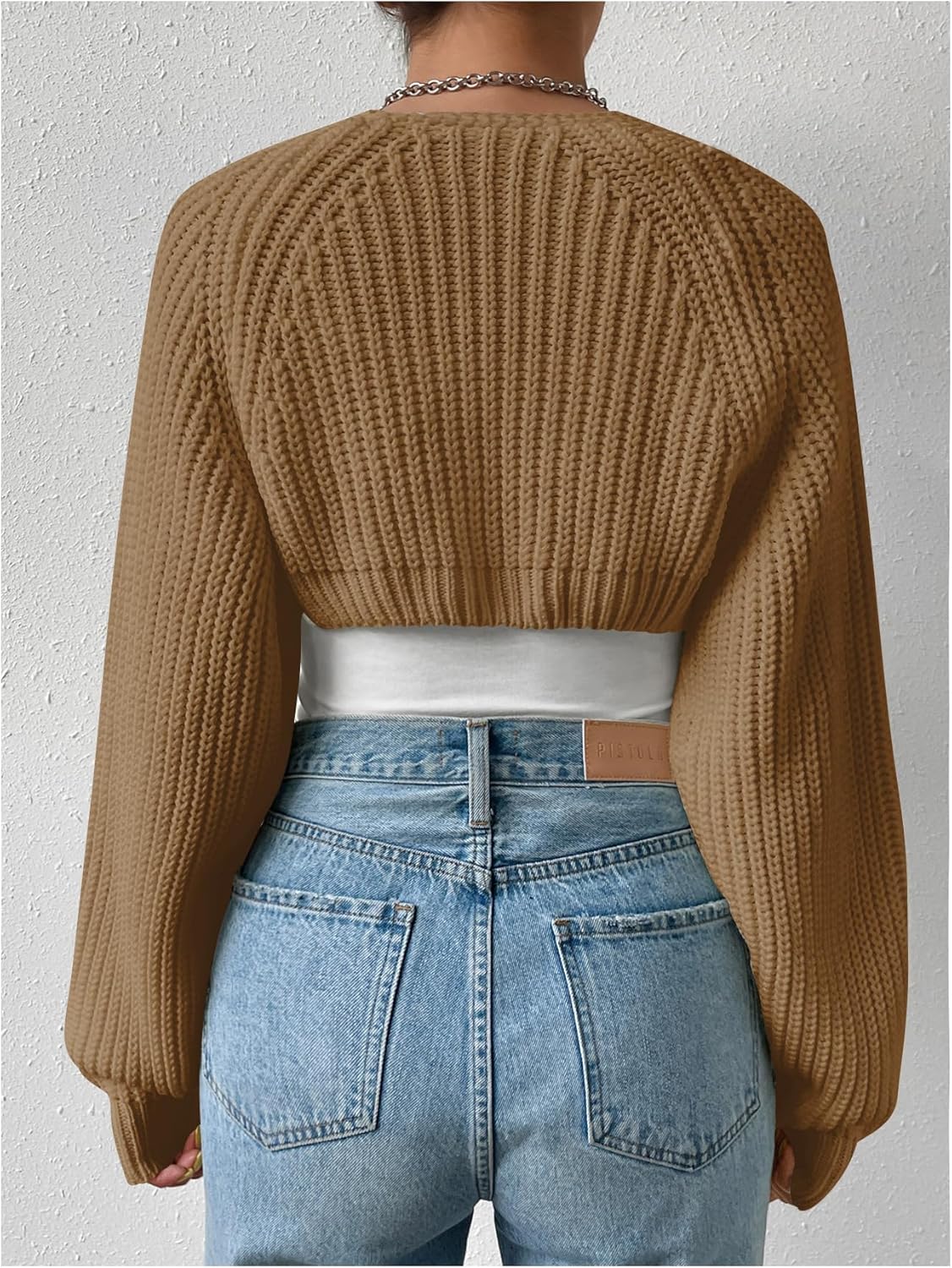 Verdusa Women's Y2k Cropped Cardigan Sweaters Lightweight Knit Open Front Bolero Shrugs Spring Fall Outfits - Image 2