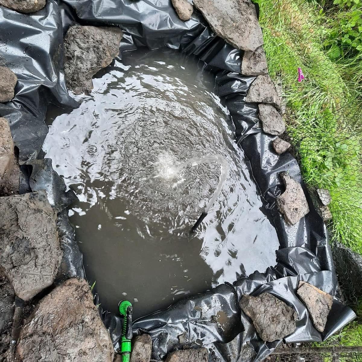 4,7 m di spessore antistrappo per laghetti di pesci, telo per stagni esterni, dimensioni personalizzabili, 7 x 10 m, ideale per fontane e stagni, rivestimento in tessuto resistente