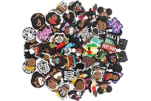 50Pcs Crocs Charms Black Girl Magic Shoe Decoration Essential Accessories