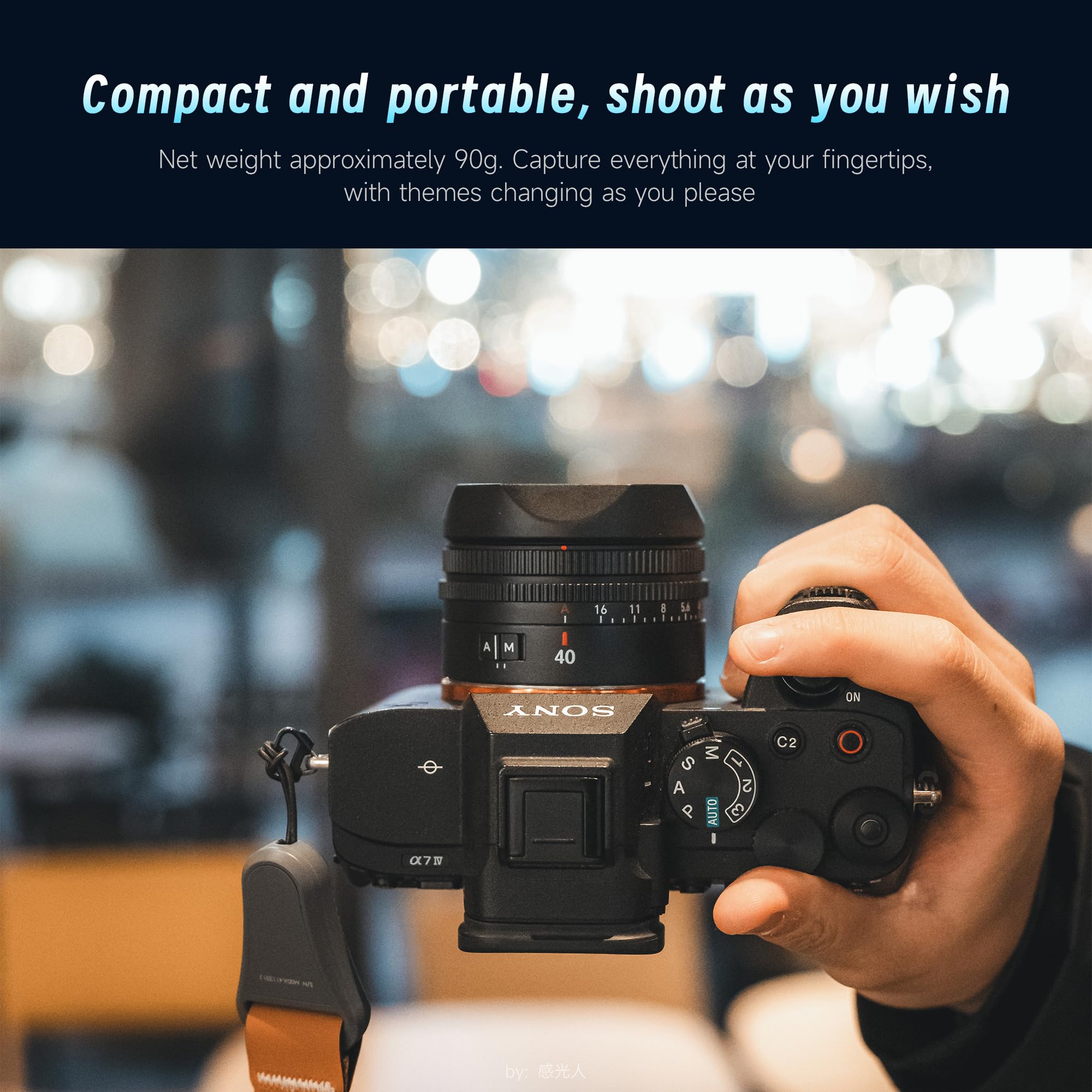Obiettivo Full Frame 7artisans AutoFocus 40 mm F2.5 con supporto modalità automatica/manuale per Sony FX A1, A9, A7M, A7R, A7S, A7C, ZVE Series FX3, A9II, A7M2, A7S2