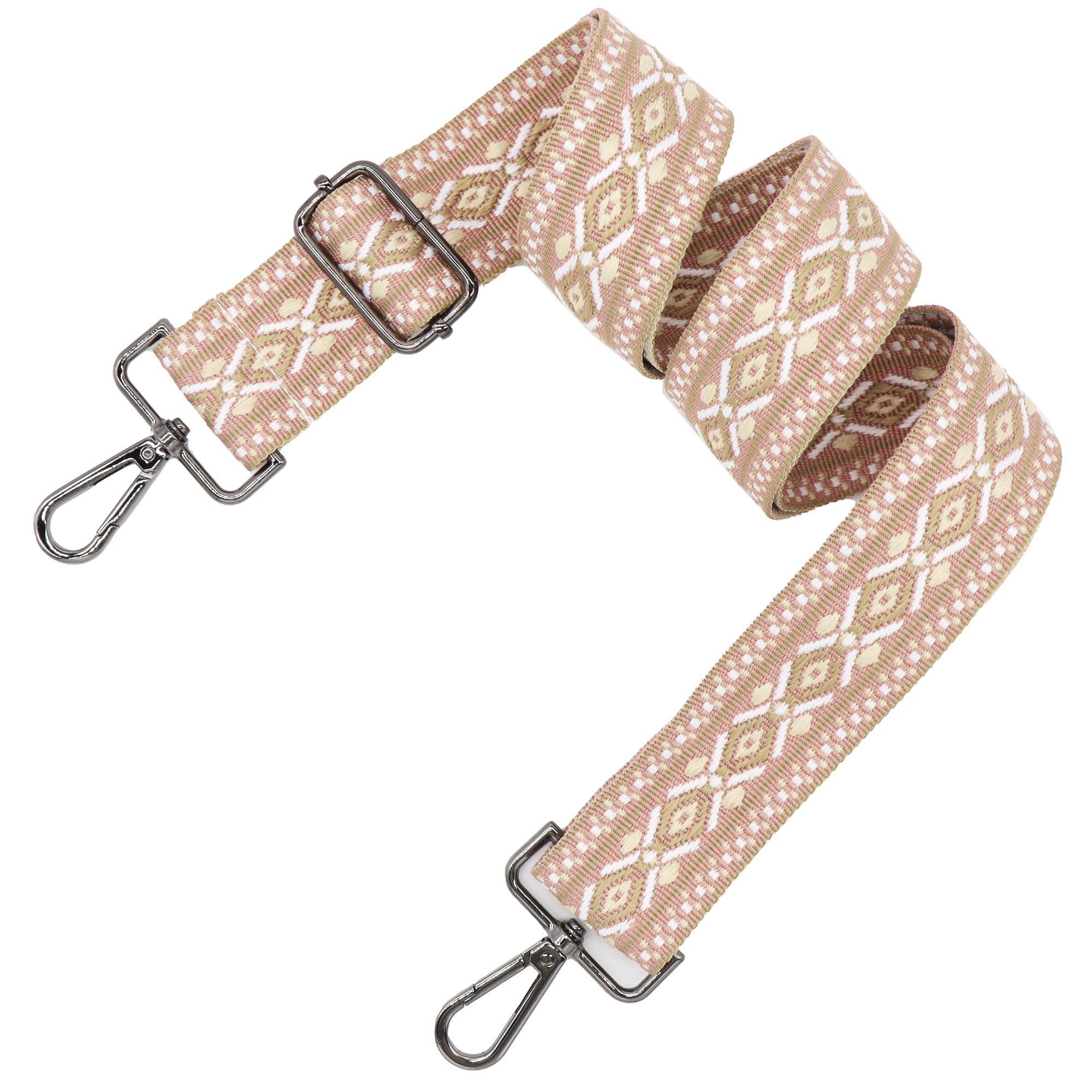 LEMEDE Purse Strap Adjustable Replacement Crossbody Bag Straps Retro Jacquard Embroidery Shoulder Straps for Shoulder Bag