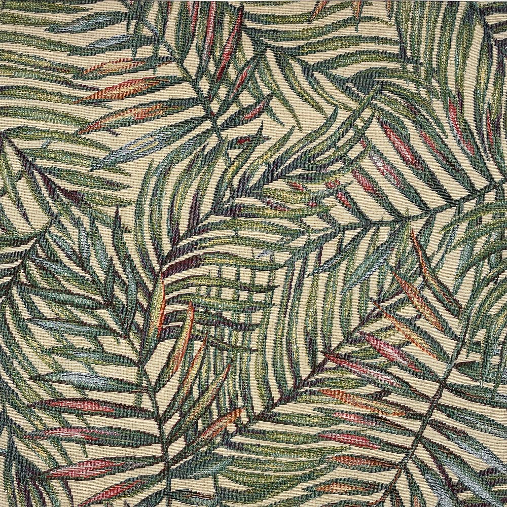 Oh Sew Crafty Limited Multicoloured Tapestry Fabric Tropical Palm Leaves Leaf Upholstery Furniture 140Cm Wide (Sold Per Metre)