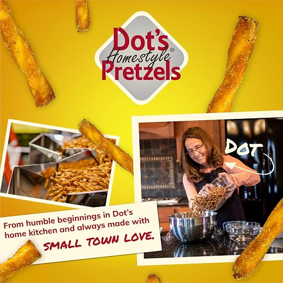 Dot's Homestyle Pretzels 18 Ounce Family Size Honey Mustard Seasoned Pretzel Twists (2 Pack)
