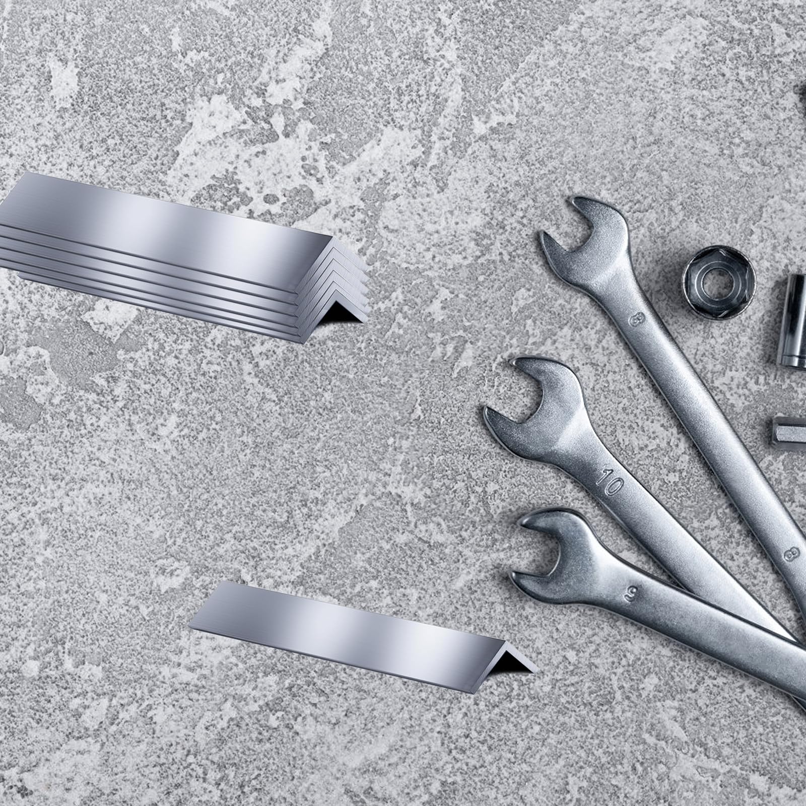 8 pièces Cornière en Aluminium 25x25x3mm Longueur 300 mm Profilé d'Angle en Aluminium Cornière Isocèle L,pour les Projets de Bricolage et les Solutions Structurelles