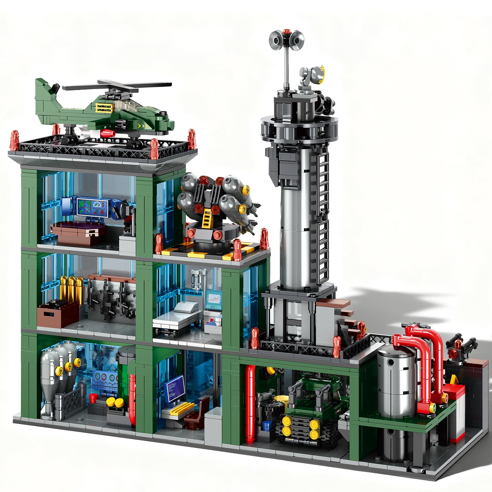 Amazon.com: HAYXUN Military Base Building Set for Adults – 1753