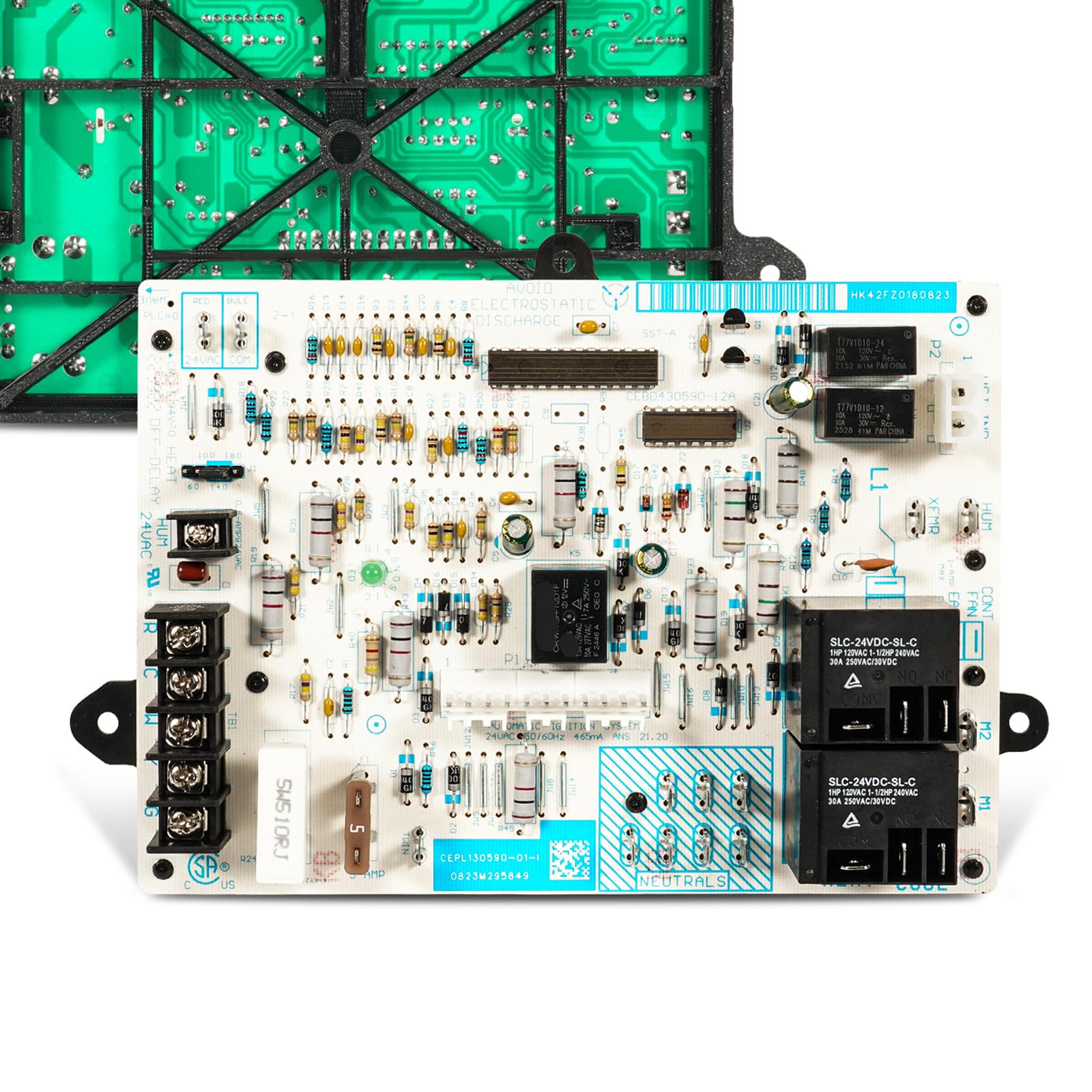 Upgraded HK42FZ018 OEM Furnace Control Board Fits for Carrier 1172550, CEPL130590-01, CEBD430590-10A Control Circuit Board, Fit for Heil Integrated Circuit Panel HVAC Systems (1-Year Worry Free)