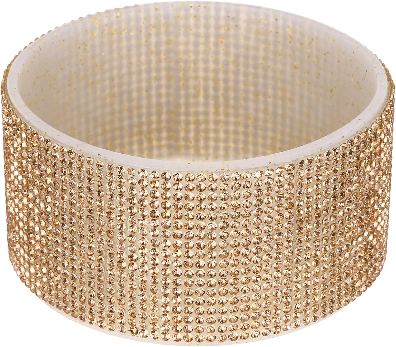 Glitter Silicone Boot, Diamond Water Bottle Protective Boot Shining Anti Slip Cup Sleeve Accessories for Stanley Tumbler 20-40OZ with 2.9"-3" Bottom, Gold