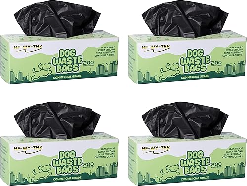 HF-WY-THR Bolsas de basura para perros, 800 unidades, bolsas para excrementos de perro, rollos de repuesto para exteriores, a prueba de fugas y