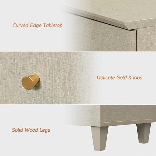 Miniatura 4 de WAMPAT Armario buffet con cajón y puerta para cocina, aparador beige con estante ajustable para comedor, sala de estar, entrada, pasillo, 23.6 x