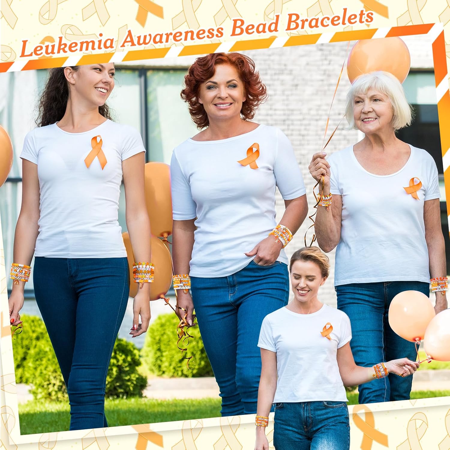 Ecation 96 Pieces Pink Ribbon Breast Cancer Awareness Bracelet for Women Adjustable Hope Fight Courage Bracelets Bulk Ribbon Beaded Bracelets Set for Woman Gift Party Favors