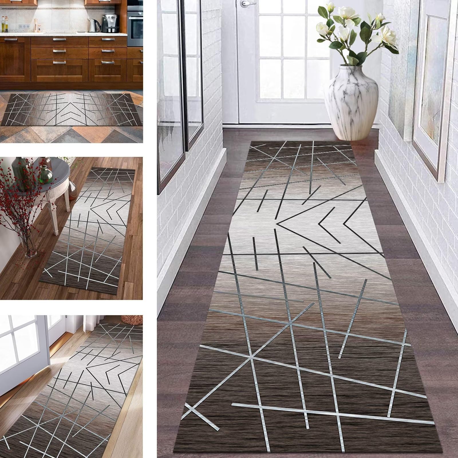 Tapis de couloir antidérapant résistant aux taches pour éliminer les glissades dans l'entrée