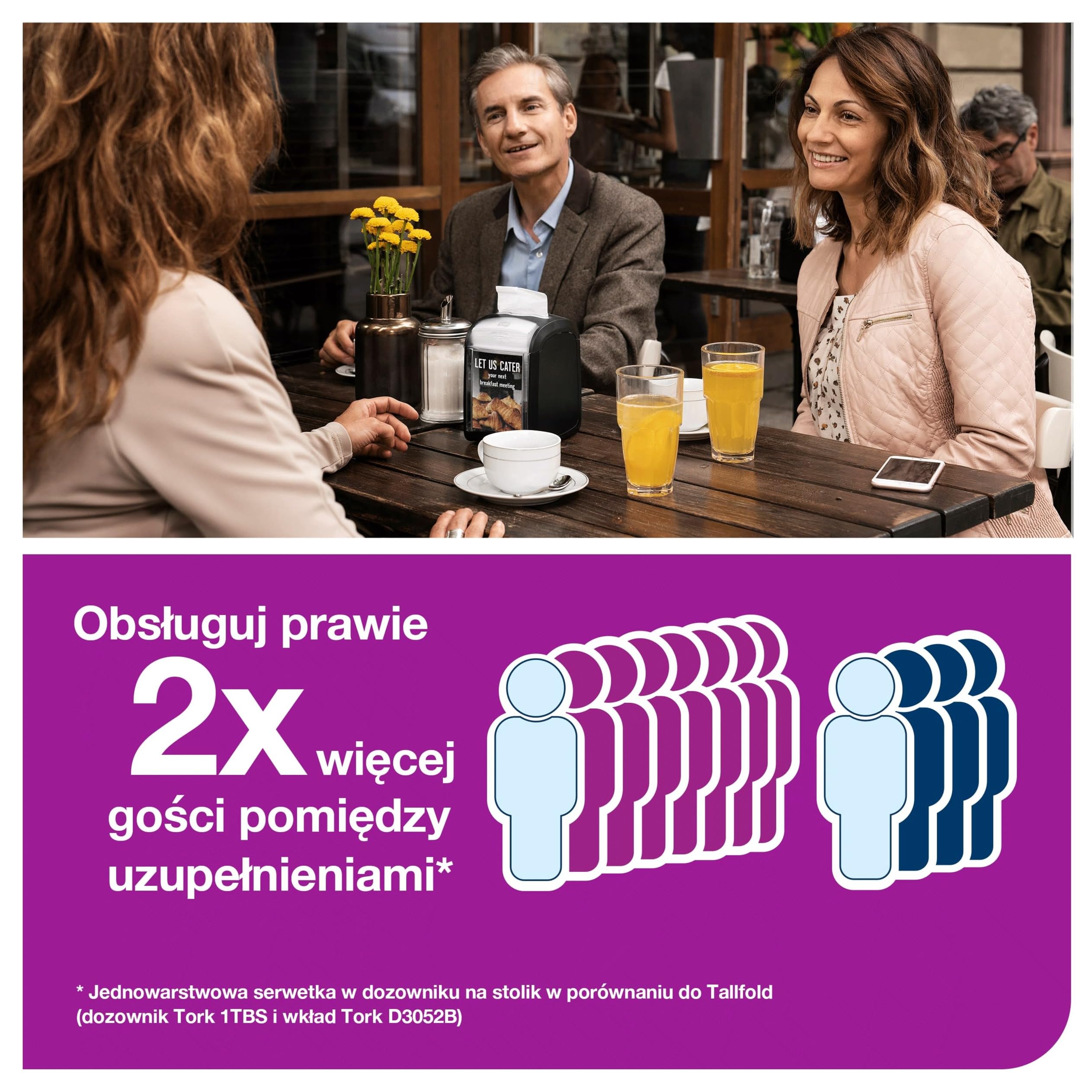 Tork Xpressnap Fit 12830 serwetki do napełniania do serwetki papierowej N14, wysoka jakość – 2-warstwowe, naturalne – 6 x 720 (4320) szt