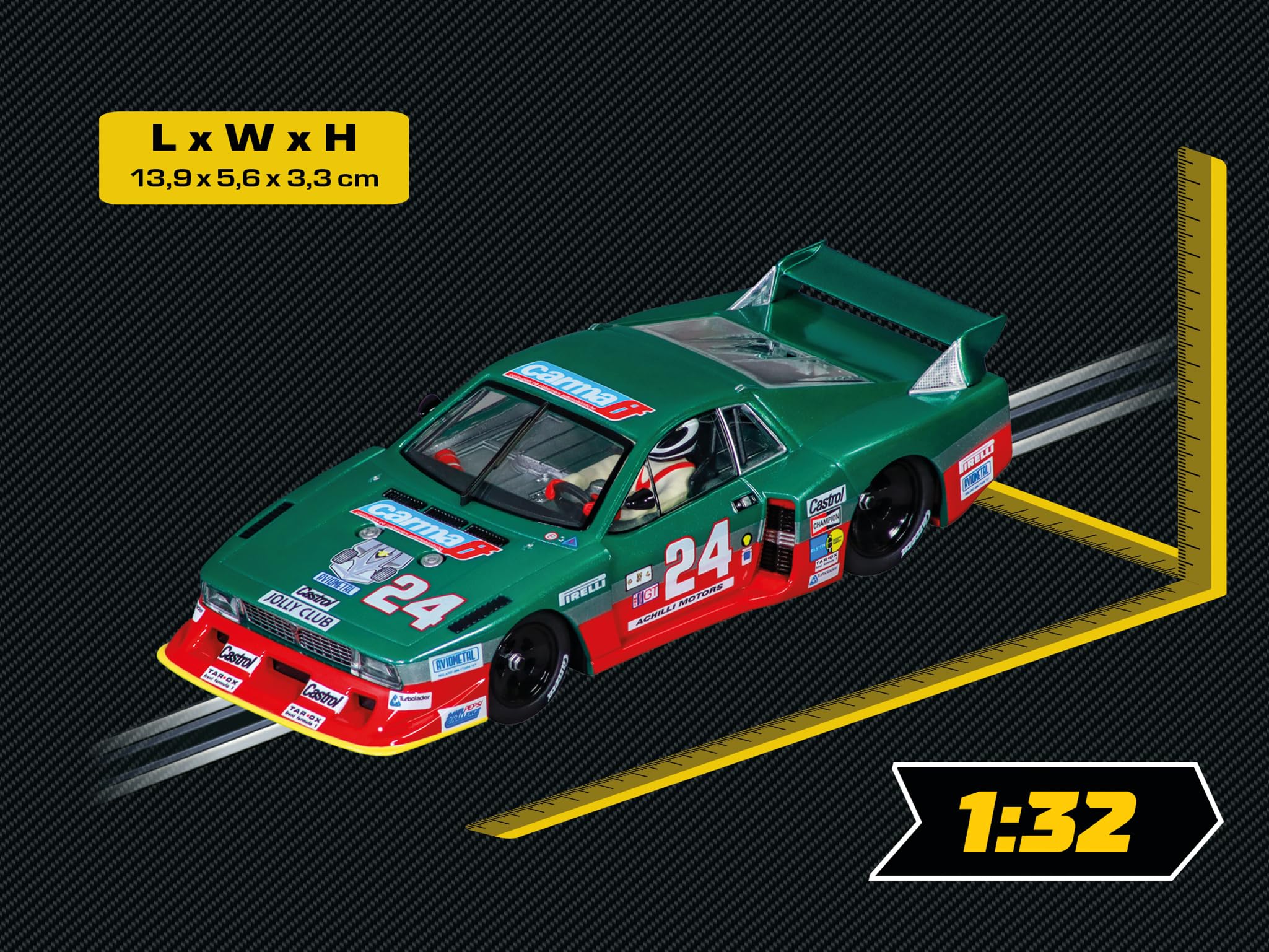 LANCIA BETA MONTECARLOスロットカー1/32 Carrera 27836 Lancia Beta Montecarlo Turbo No.24, 24h Daytona 1981
