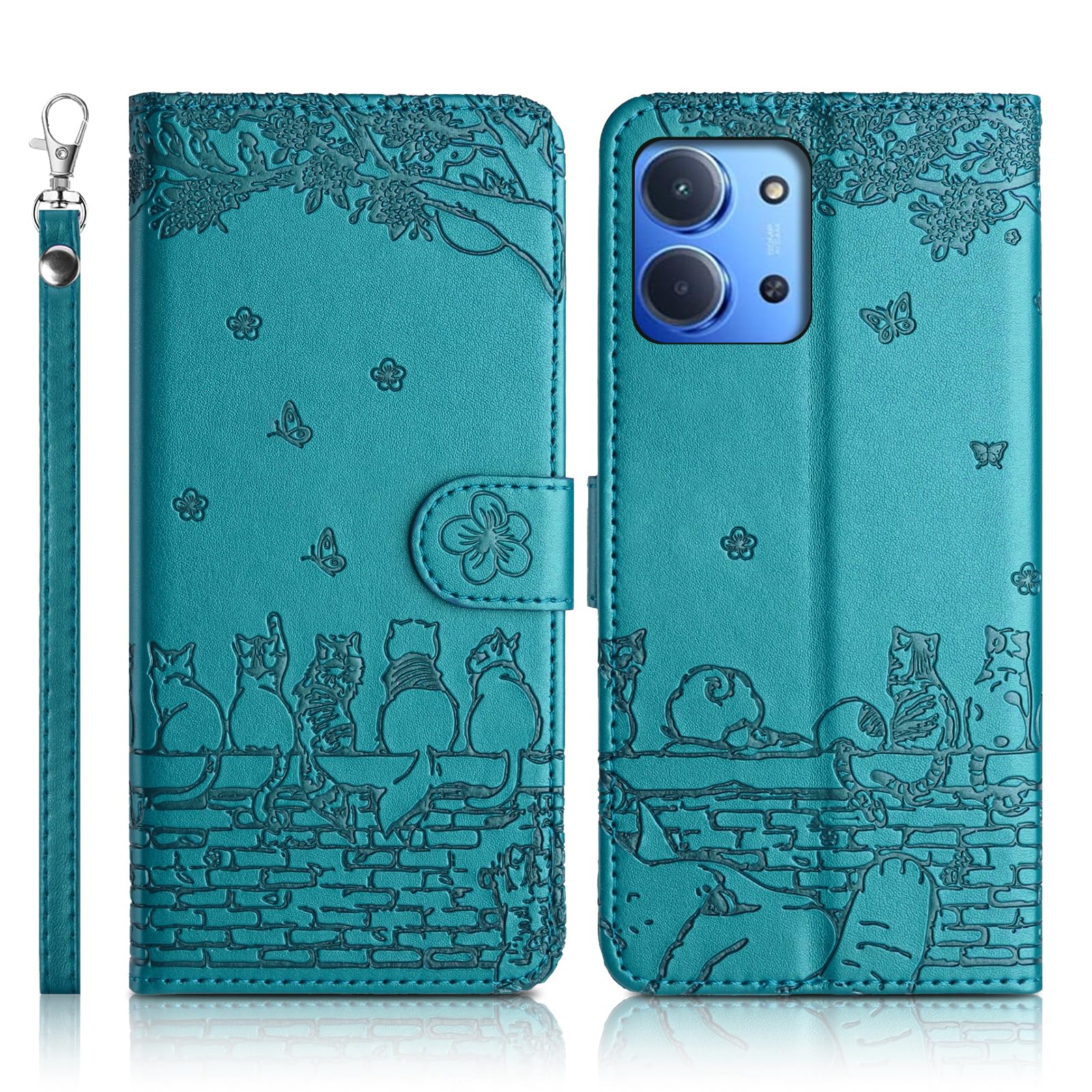 Succtopy Funda Tipo Cartera Para Xiaomi Redmi 15C 4G, De Cuero PU Con Tarjetero, Soporte Y Cierre Magnético, Color Azul
