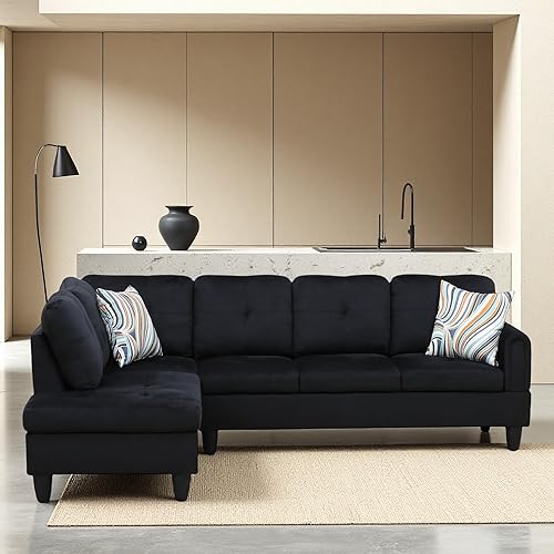 Miniatura 26 de Sofá modular en forma de L, sofá modular con diván, modernos sofás modulares, muebles para sala de estar, apartamento, oficina, dormitorio, color