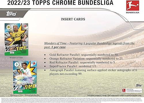 Miniatura 3 de Caja de cartas coleccionables de fútbol Topps Chrome Bundesliga 2022/23