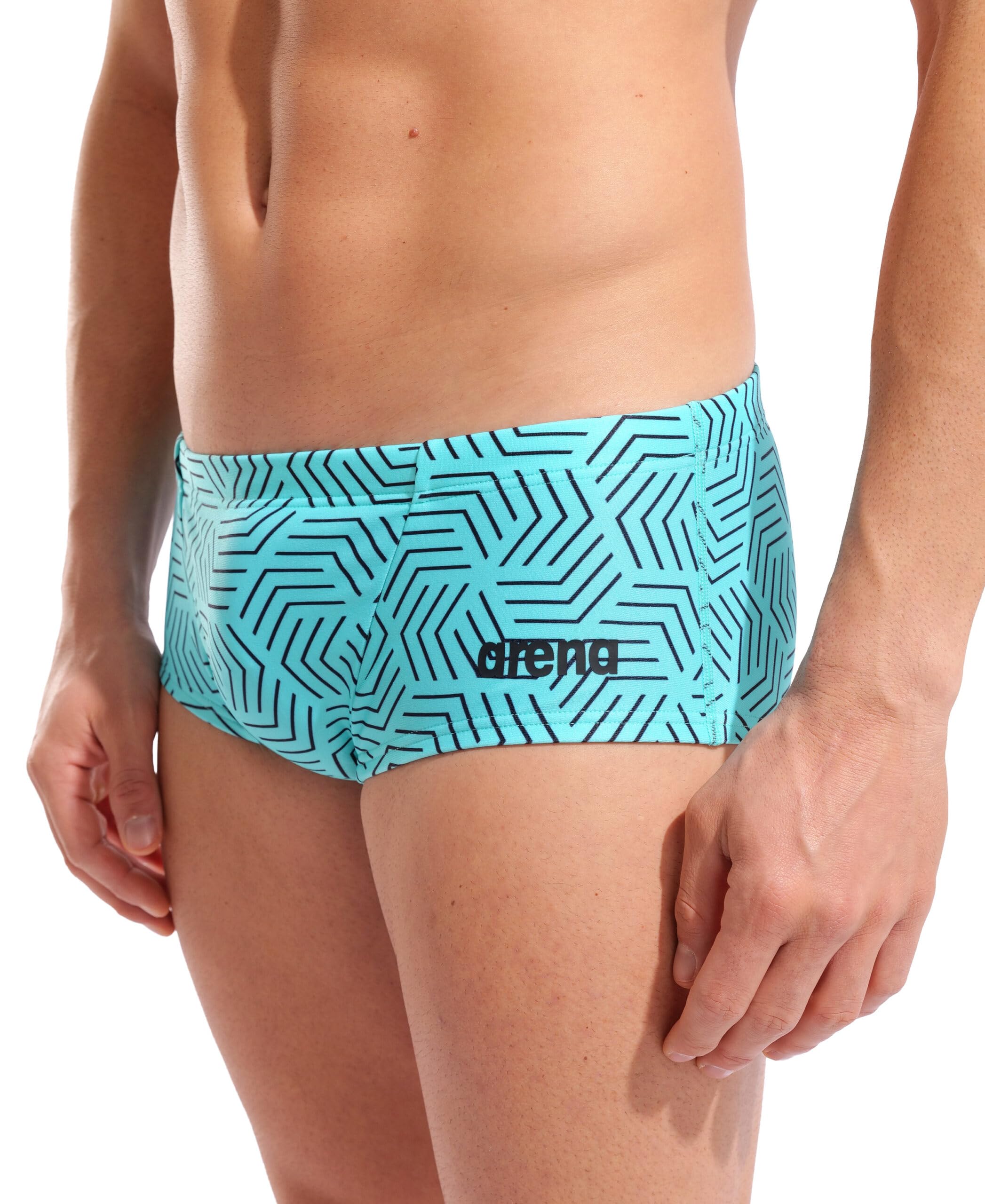 ARENA Costume Uomo Alto Trunk Swim Low Waist Nuoto Piscina Acqua/Nero Taglia 42 ITA