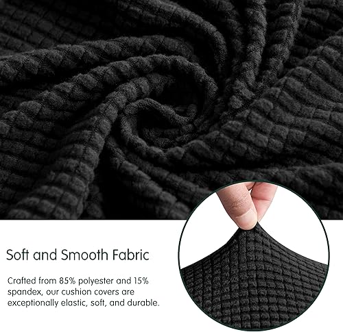 Vista 108 de CHUN YI - Funda elástica de cojín para sofá biplaza, funda de asiento de sofá con tela jacquard de elastano (mediana, color verde azulado) Verde