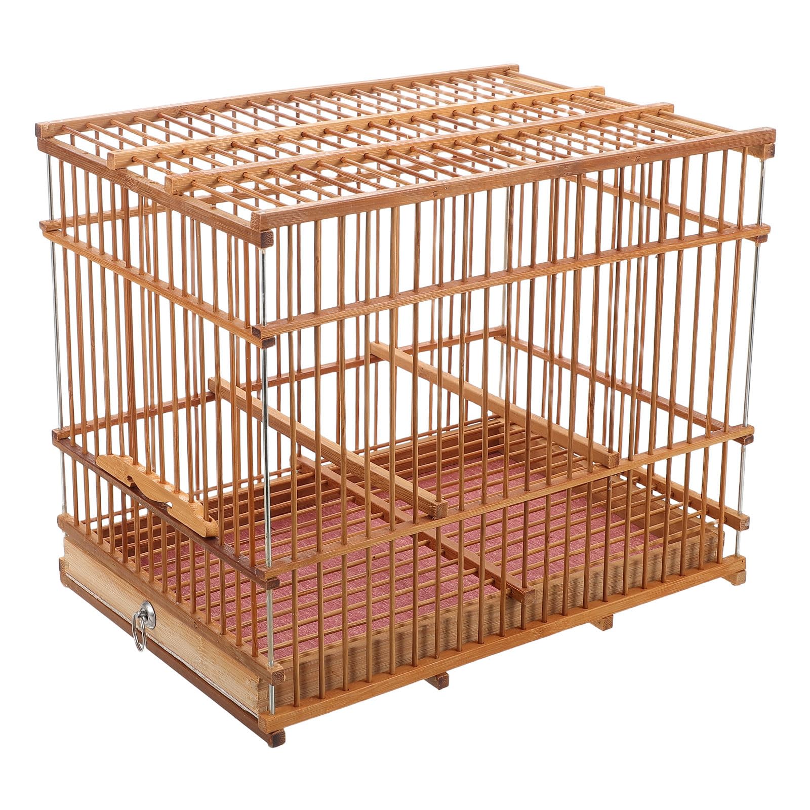Cage à oiseaux en bambou décorative STOBAZA au design délicat pour petits oiseaux