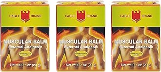 Eagle Brand Muscular Balm, External Analgesic, Warming Pain Relief, 0.7oz x 3, (Pack of 3)