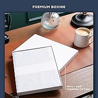 Vista 3 de Beechmore Books Cuaderno de bocetos A4 – Libro de bocetos de gran tamaño encuadernado en cuero vegano premium de 8.5x11, tapa dura con 156 páginas