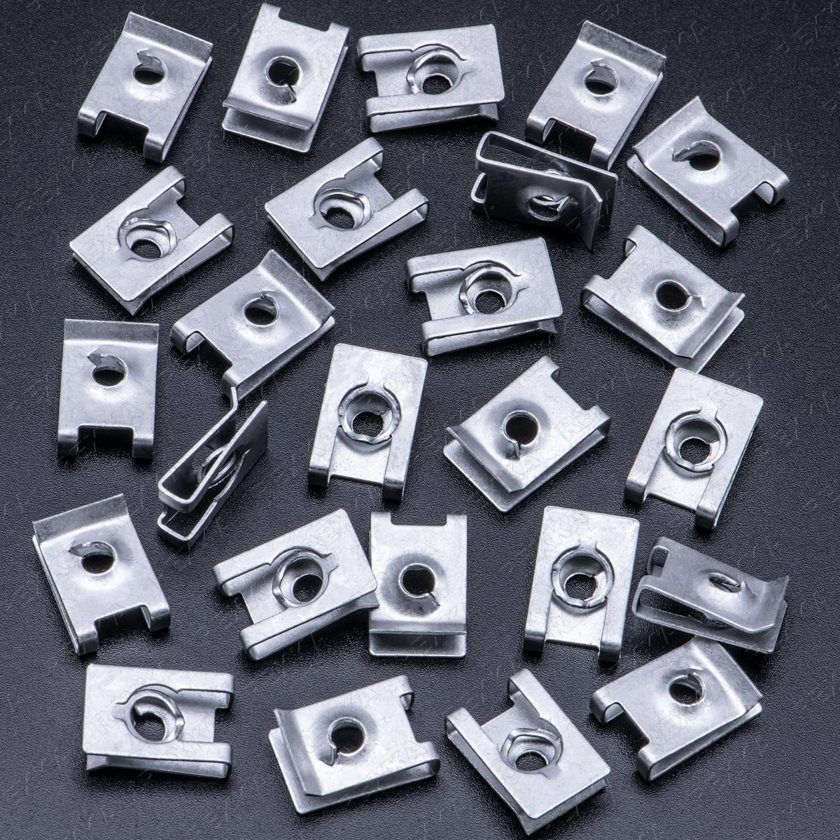 Rexka 25 pcs Fender Liner Bumper Cover Splash Shield U Type Nut Clip Compatible with BMW 07129904150 E36 E46 E60 E63 E88 E90