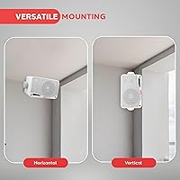 Vista 6 de Pyle Altavoz Bluetooth inalámbrico impermeable para exteriores, 3.5 pulgadas, par de 3 vías activo pasivo resistente a la intemperie, sistema