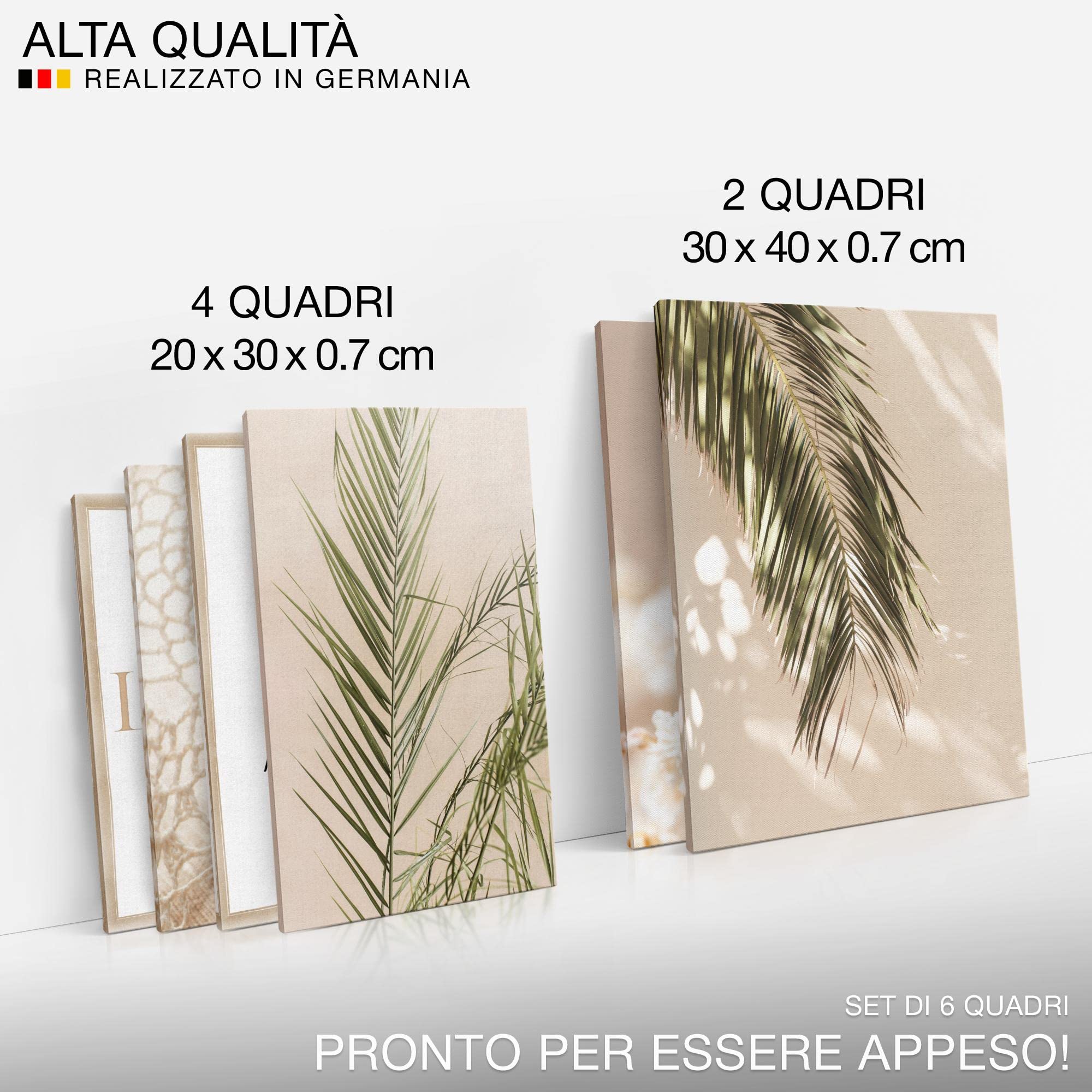 Novart Quadros Erba Di Pampa - Nessuna Cornice Necessaria - Collage Moderno Boho Beige - Corridoio Da Camera Da Letto Soggiorno - N003563a