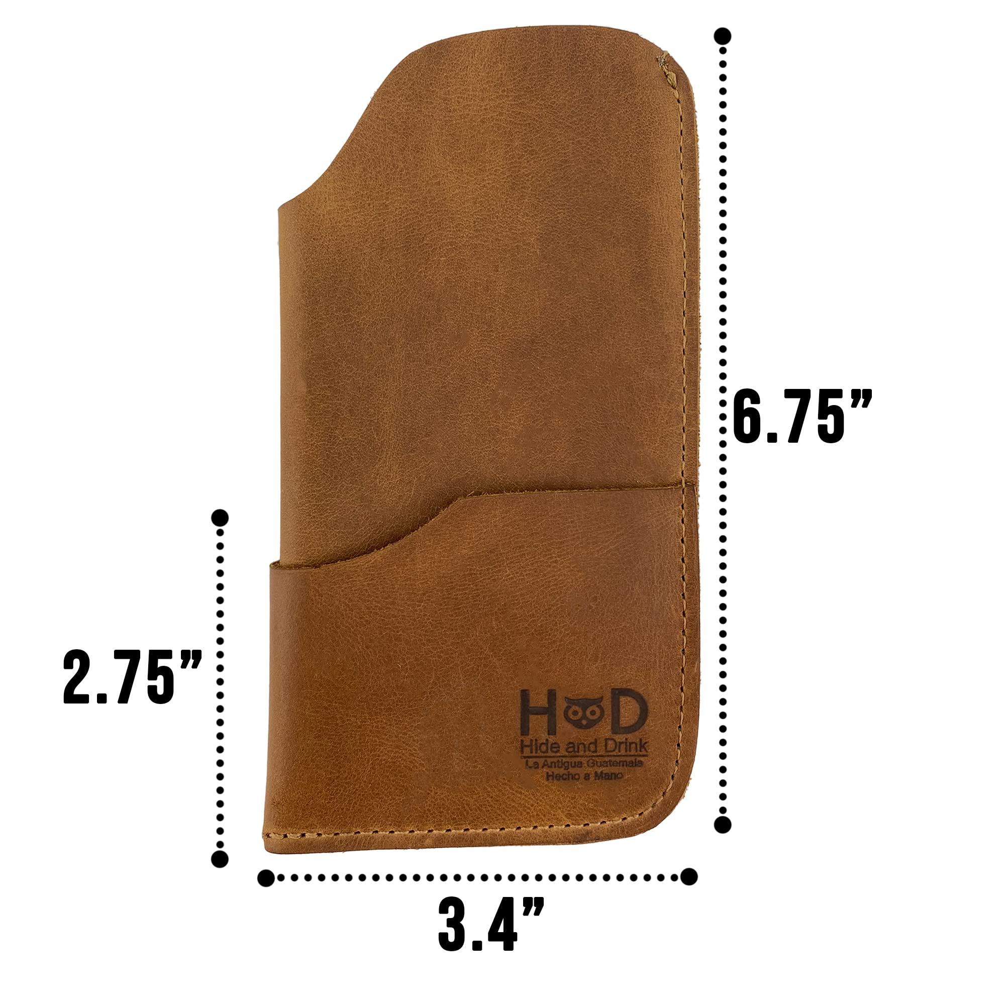 Hide & Drink, Rustic Sunglasses Case & Wallet Handmade from Full Grain Leather