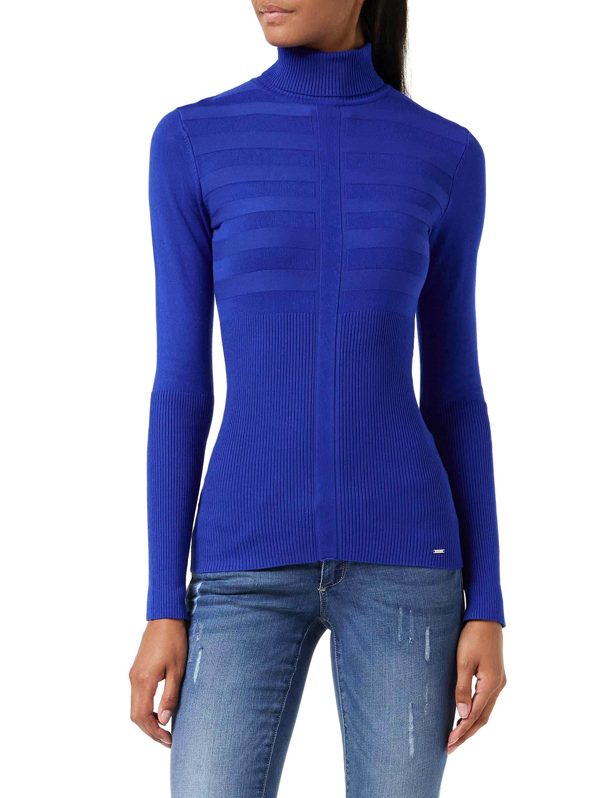 Morgan Long-Sleeved Turtleneck Jumper, Royal Blue, UK 6-8