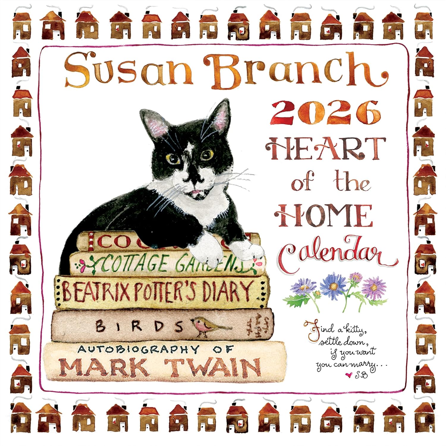 TF Publishing 2026 Susan Branch Wall Calendar - 12x12 Large Grids, Watercolor Art, Premium Matte Paper for Home Office Planning