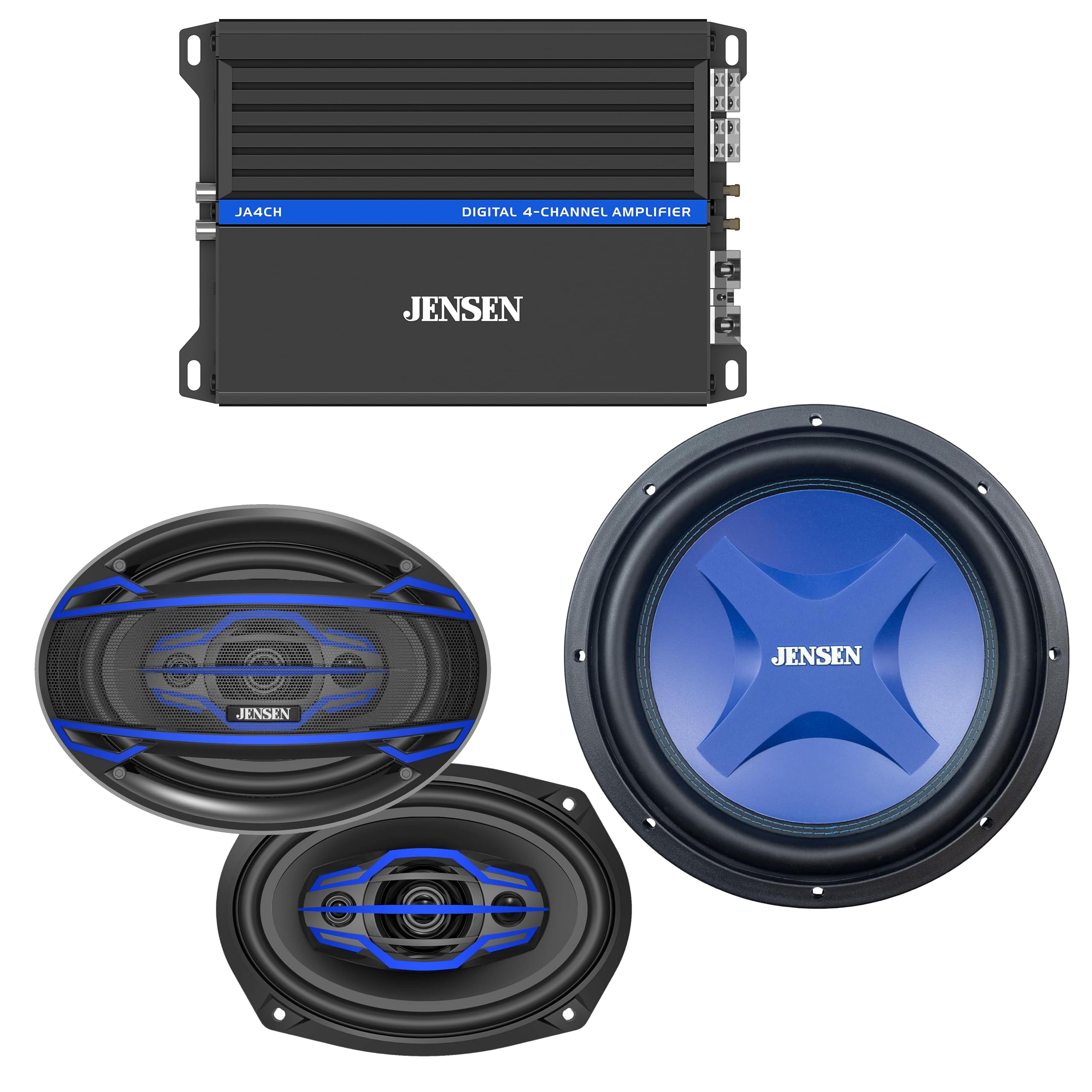 Amazon.com: Jensen Class-D 4-Channel Amplifier with 4-Way 6x9 inch
