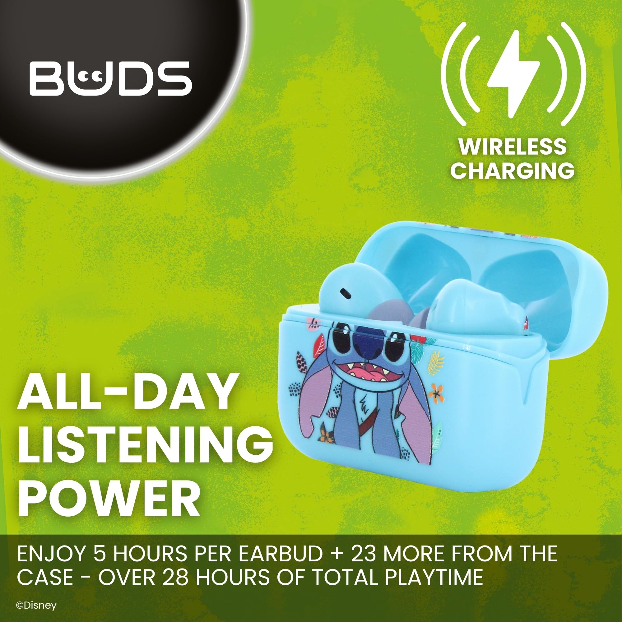 Buds Classic Stitch Écouteurs Bluetooth sans fil - Écouteurs intra auriculaire avec micro, Plus de 28 heures d’autonomie, Ecouteur reducteur de bruit actif avec certification IPX4, Boîtier de charge