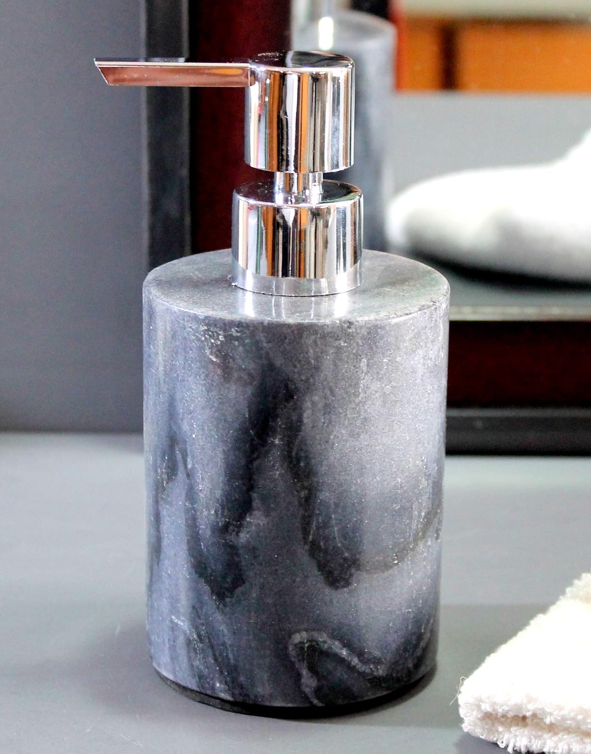 KLEO Soap Dispenser Lotion Dispenser - Made of Natural Stone - Luxury Bathroom