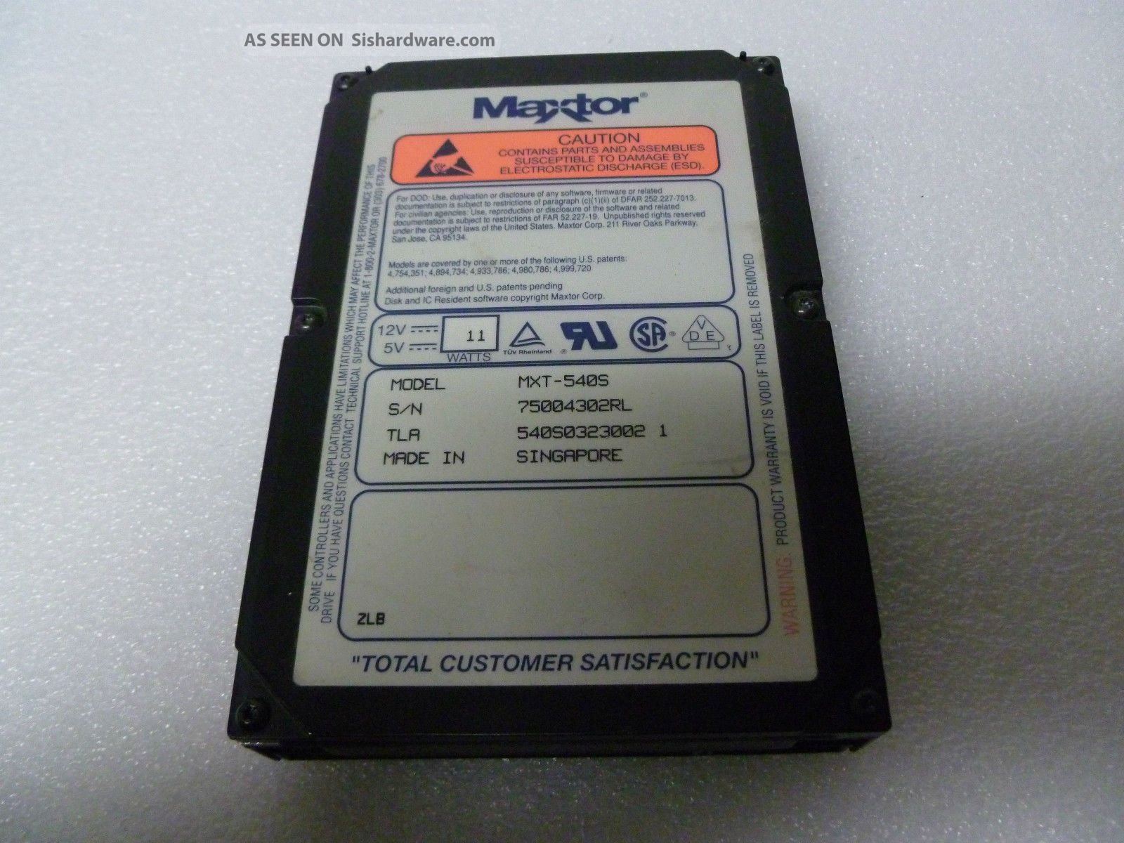 Apple純正 Quantum LPS540S 500MB SCSI HDD Apple Quantum ProDrive 500MB 3.5