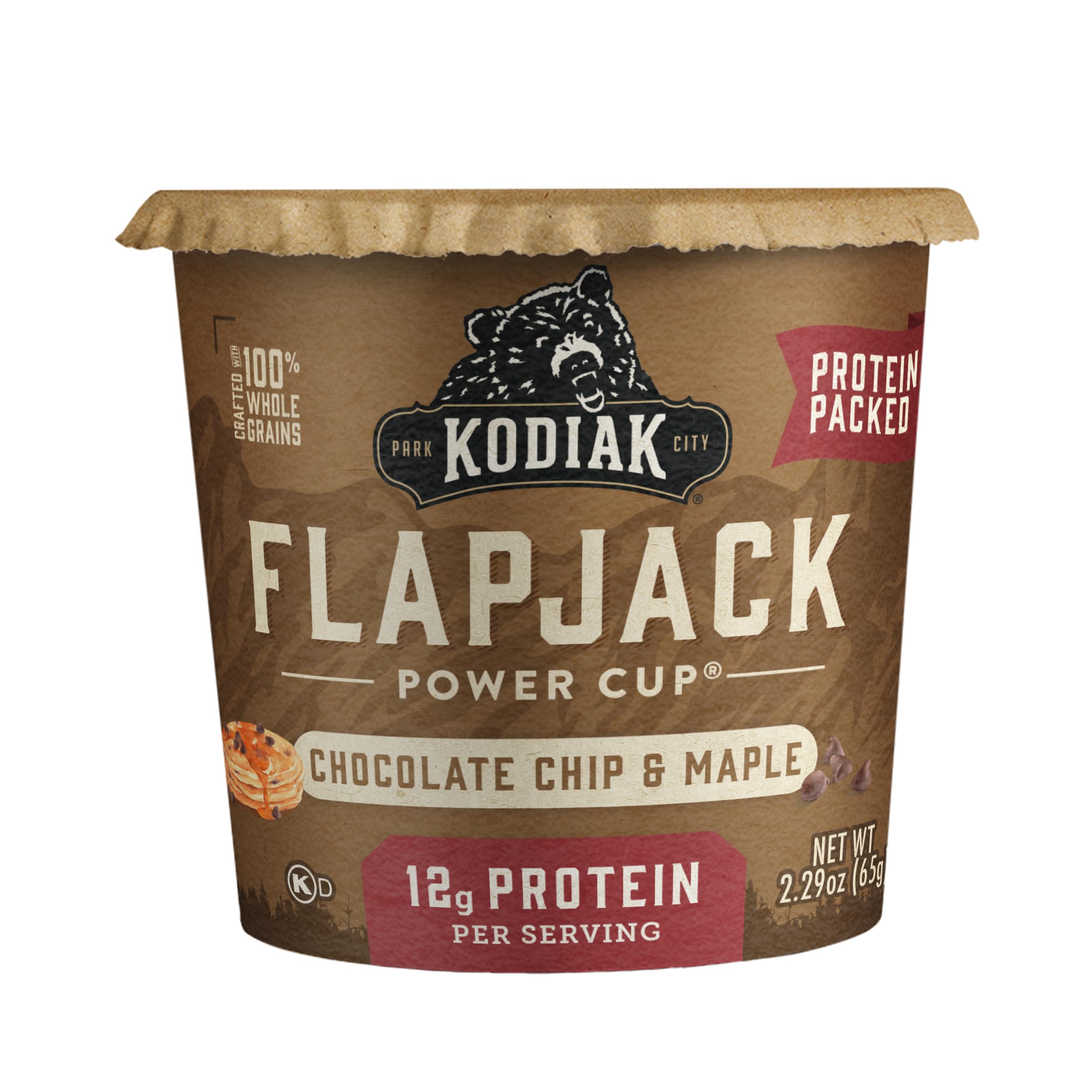 Kodiak Cakes Pancake On The Go, Chocolate Chip & Maple, 65 ml (12 Stück)