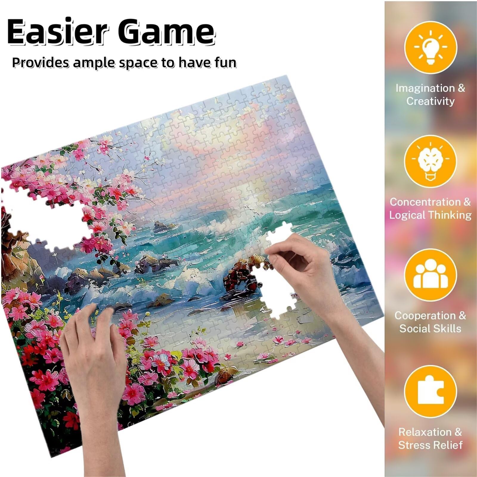 Jigsaw Puzzle, 6000 Pezzi Puzzle Classici, Oceano Puzzle Rilassamento Intelligence, Mpossibile Difficile Puzzles impegnativo per adulti Puzzles per Gioco Familiare, Regalo per Amore Amico Fiore K0F193