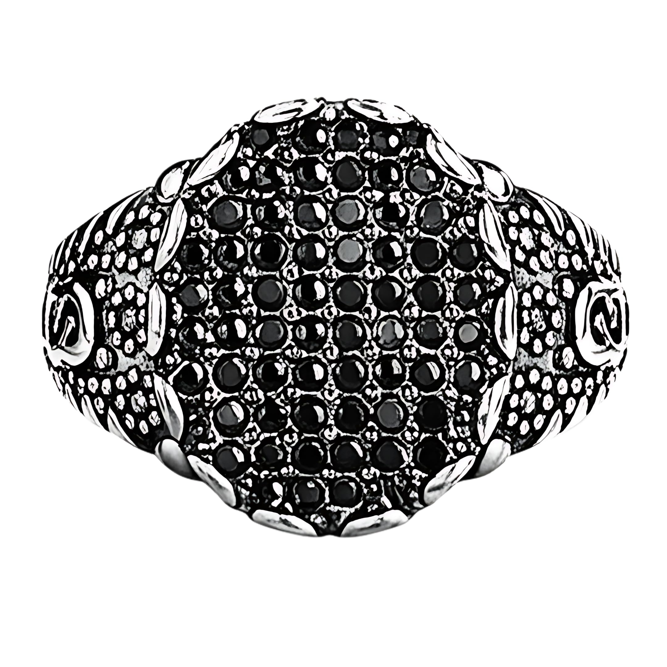 the men thing Royal Series - BLACK FORGE RING - Pure Stainless Steel Men’s Steel-Plated Ring – Statement Luxury Jewelry (Size : 17-22-27)-picture-11
