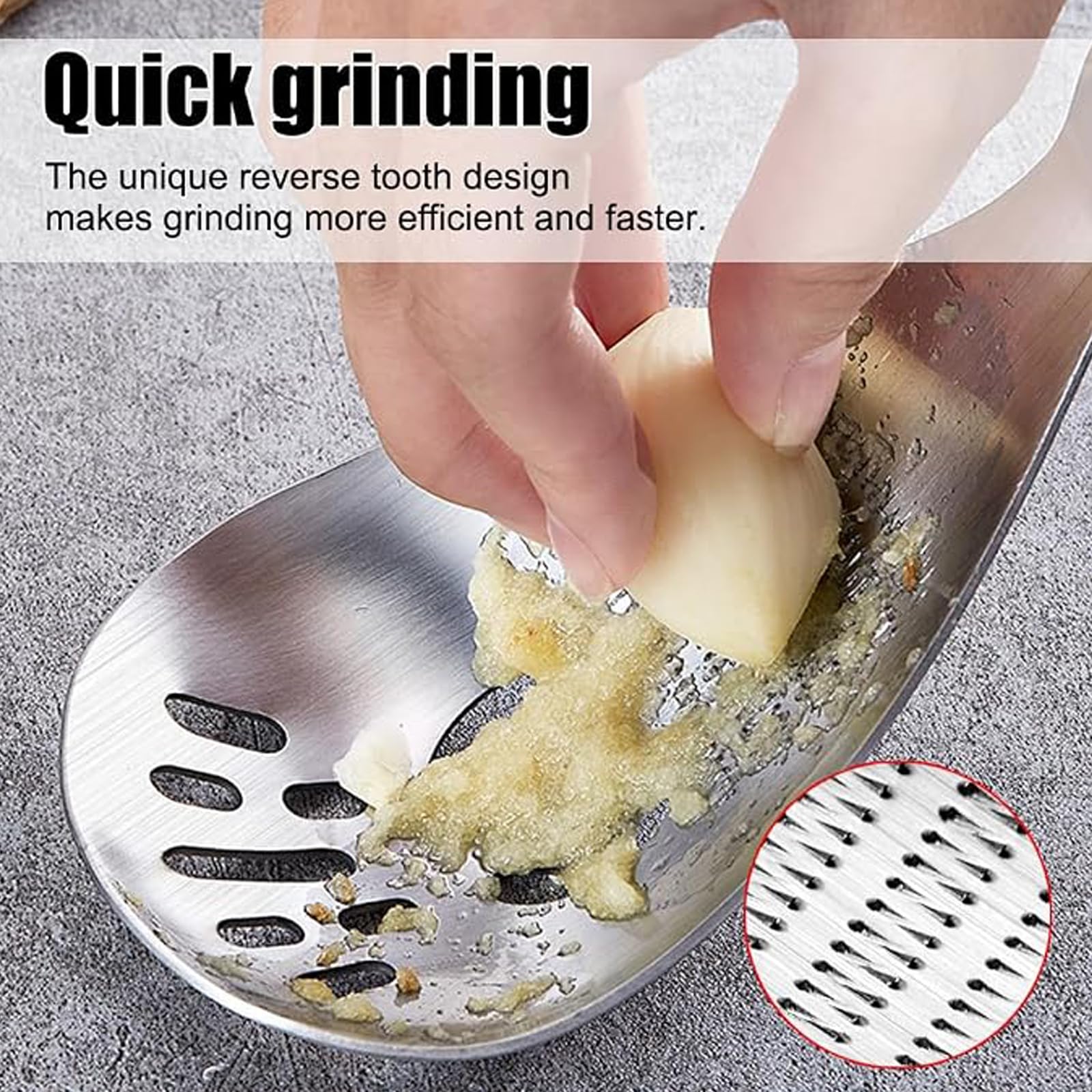 Cucchiaio Da Cucina Multiuso Acciaio Inox Cucchiaio Grattugiatore (A+B)
