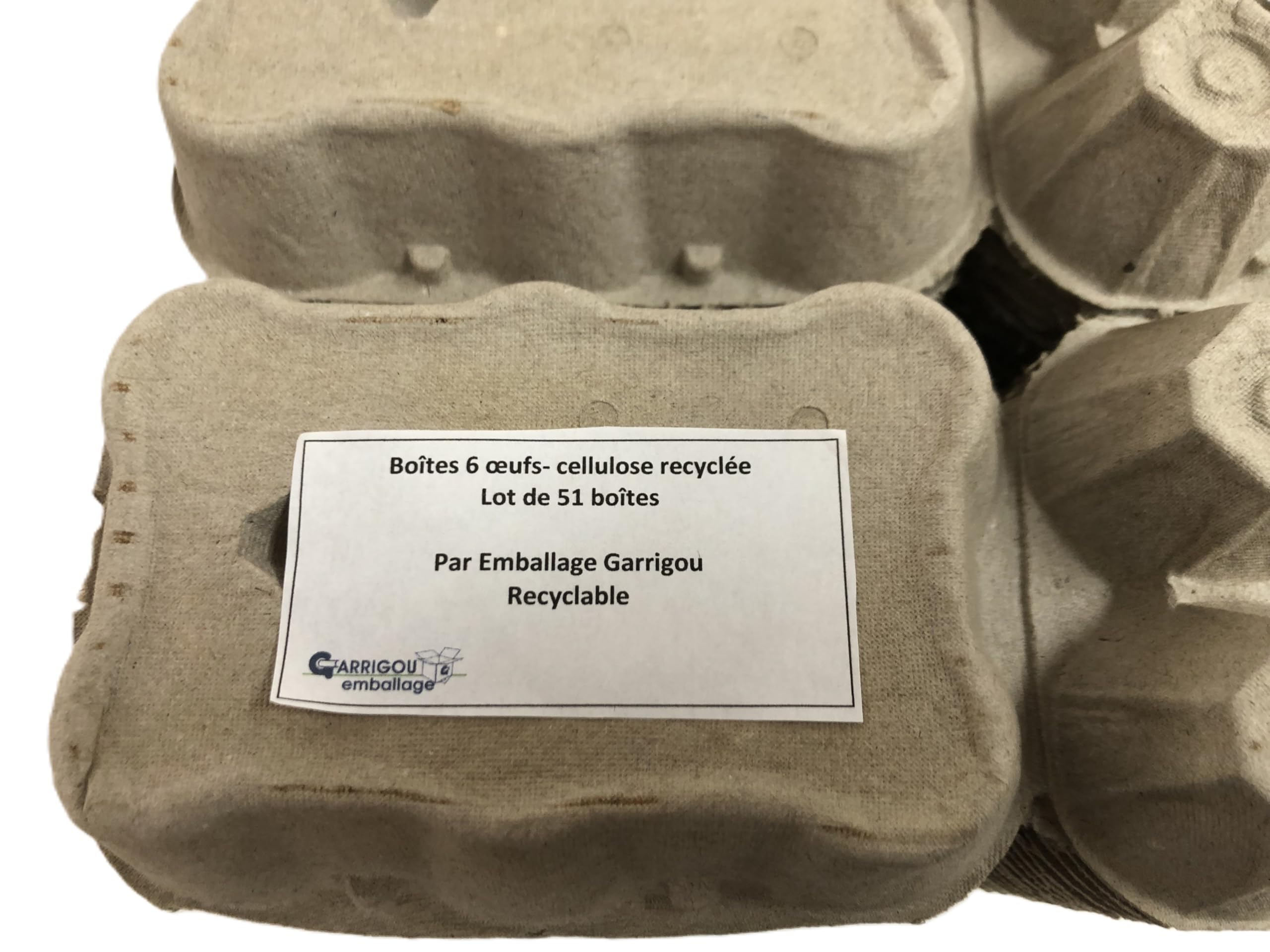 Deli Supplies 50 x Boîtes en carton vides pour demi-douzaine d’œufs