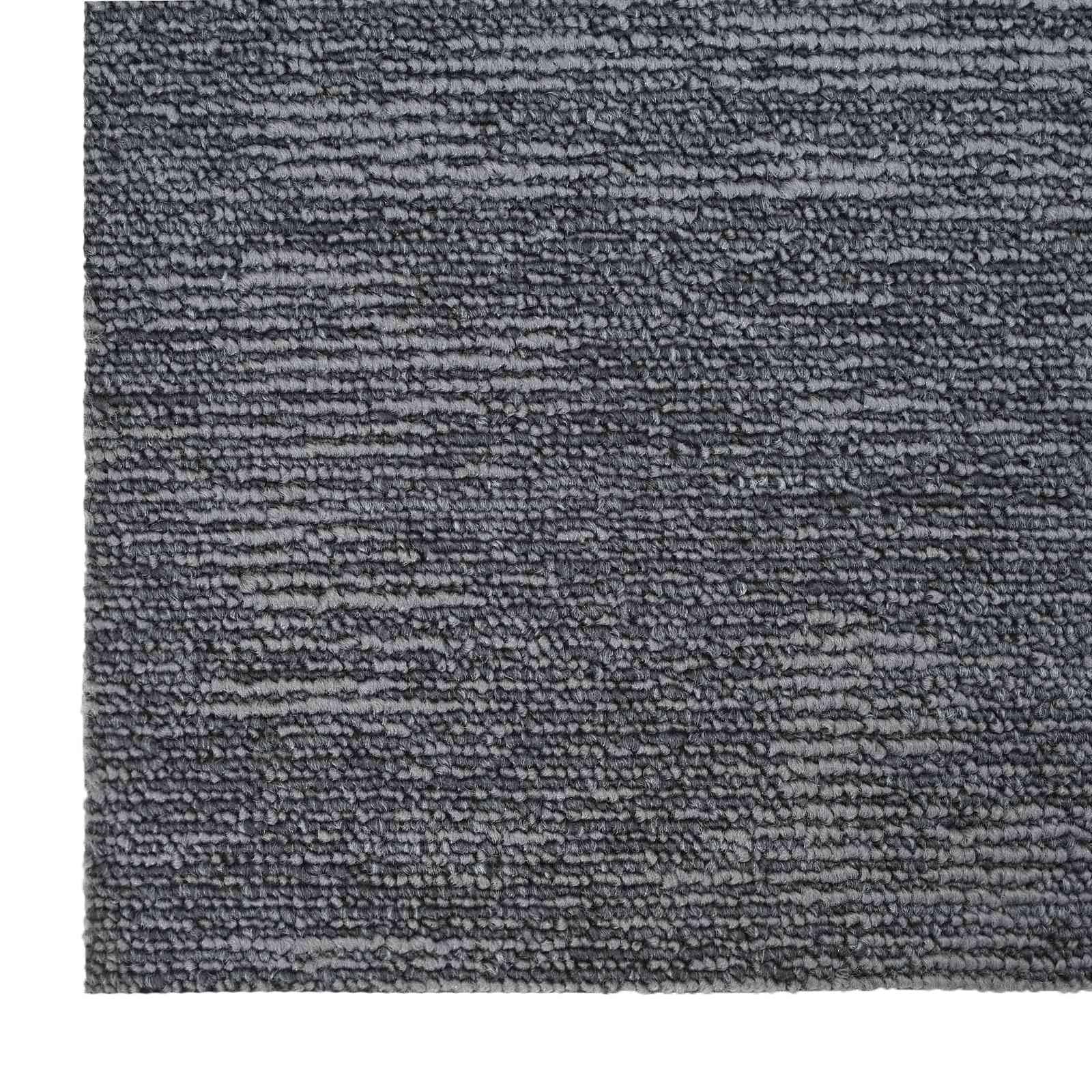 Mangloder Teppichfliese Himmelgrau 50 x 50 cm, 20 Stück, PP und Bitumen, Loop Pile, für Wohnzimmer Schlafzimmer, schallabsorbierender Bodenbelag für Innenräume