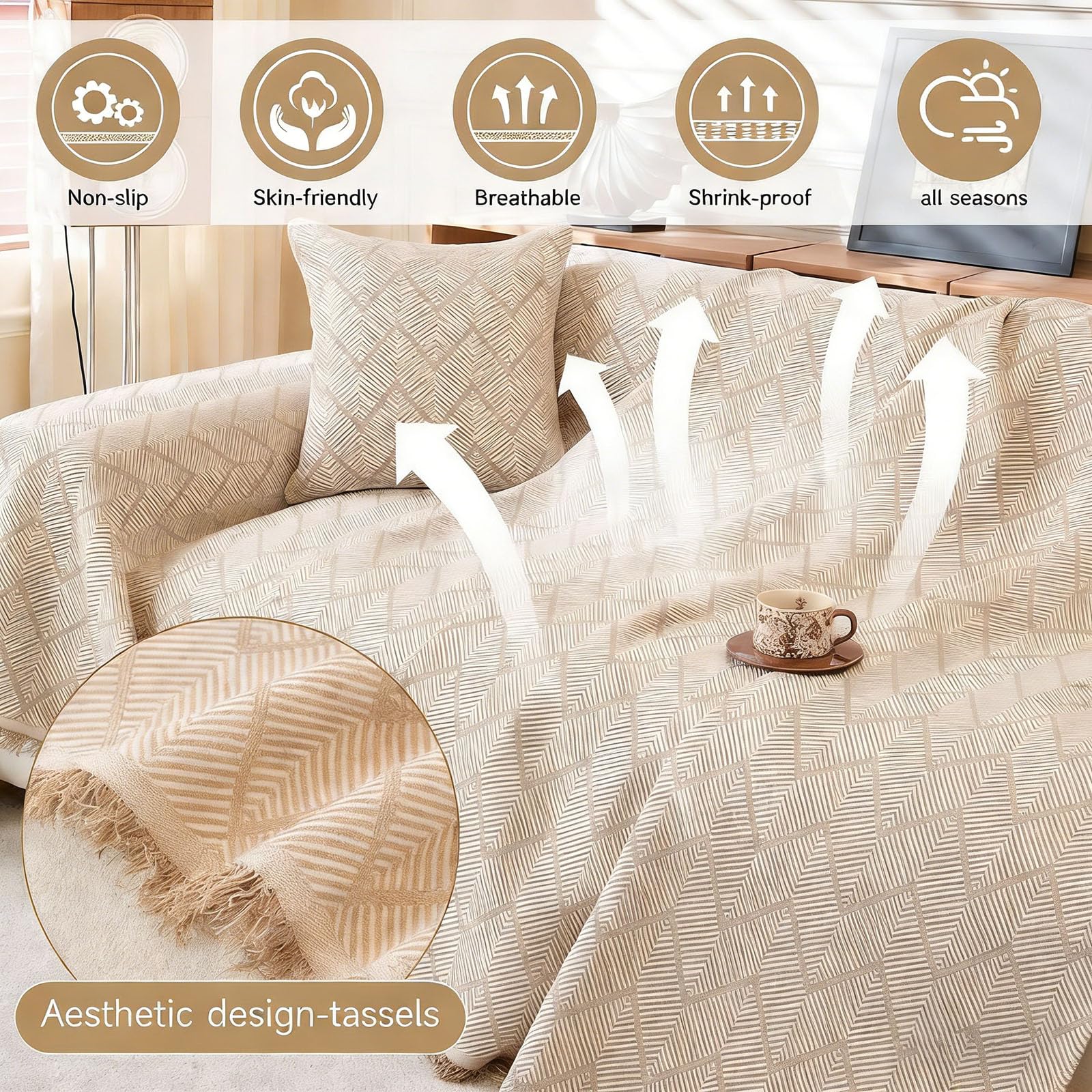 Housse de canapé 3 Places, Lavable et antidérapante, idéale pour Les Chiens. Convient aux canapés 2 Places, canapés d'angle et méridiennes. Couleur : Vert, 70 x 240 cm.