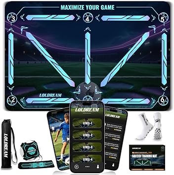 Soccer Training Mat with Video Drill Soccer Training Equipment for Practice
