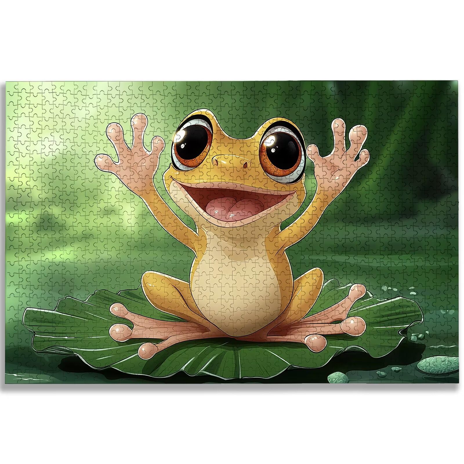 Puzzle 1500 Piezas, Puzzle Rana con Caja para Adultos, DIY Animal Rompecabezas Madera para Adultos, 1500 Piezas Rompecabezas Desafiante, para Decoracion Hogar, Regalo Mujer, Regalo Hombres, -1626