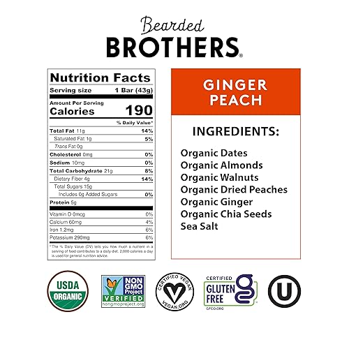 Miniatura 4 de Bearded Brothers Barras Paleo vegana, sin gluten, fuente orgánica de proteínas y energía
