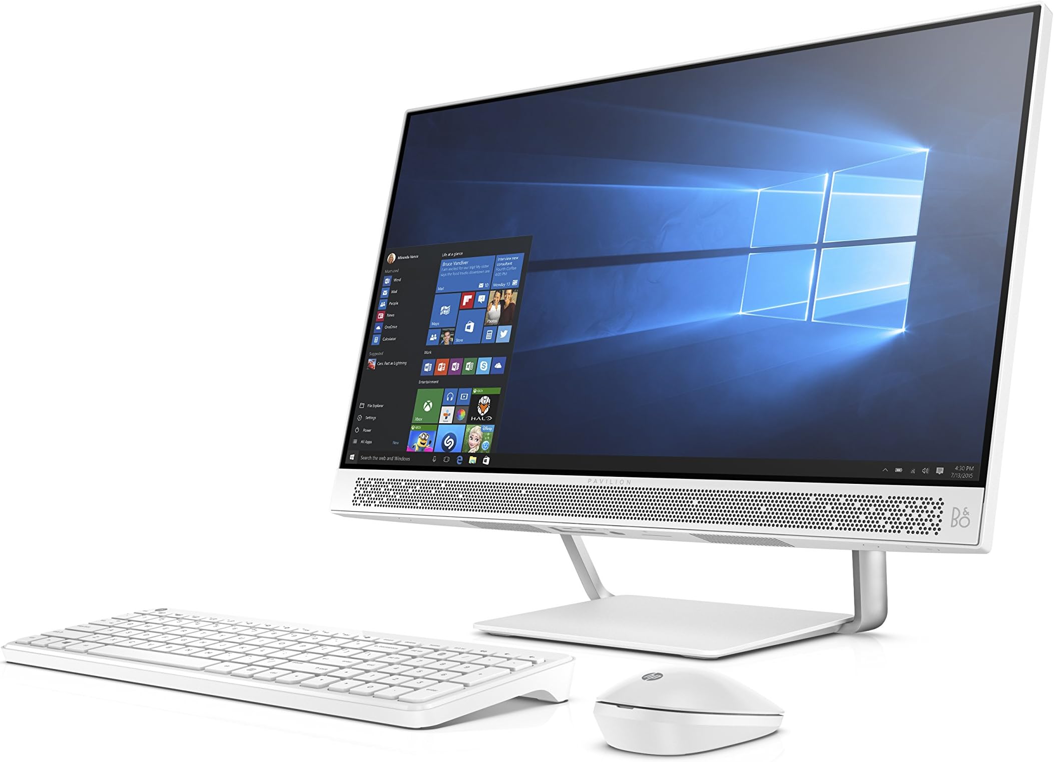 HP Pavilion AIO 24–q274in 23.8-inch All-in-One Desktop (7th Gen i7-7700T/16GB/2TB/Windows 10 Home/4GB Graphics)