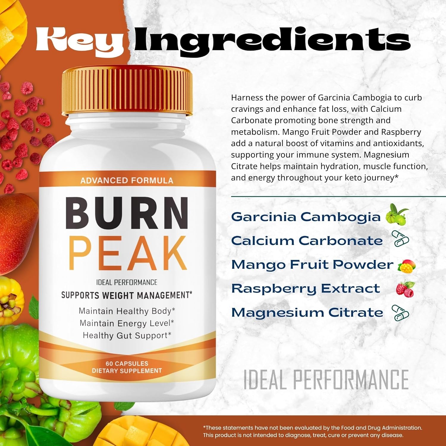 Burn Peak Capsules, Official BurnPeak Supplement Pills - Maximum Strength, All Natural Keto Capsule to Sustain Active Lifestyle & Fitness Goals, Overall Health Burn Peak Reviews (5 Pack) - Image 6