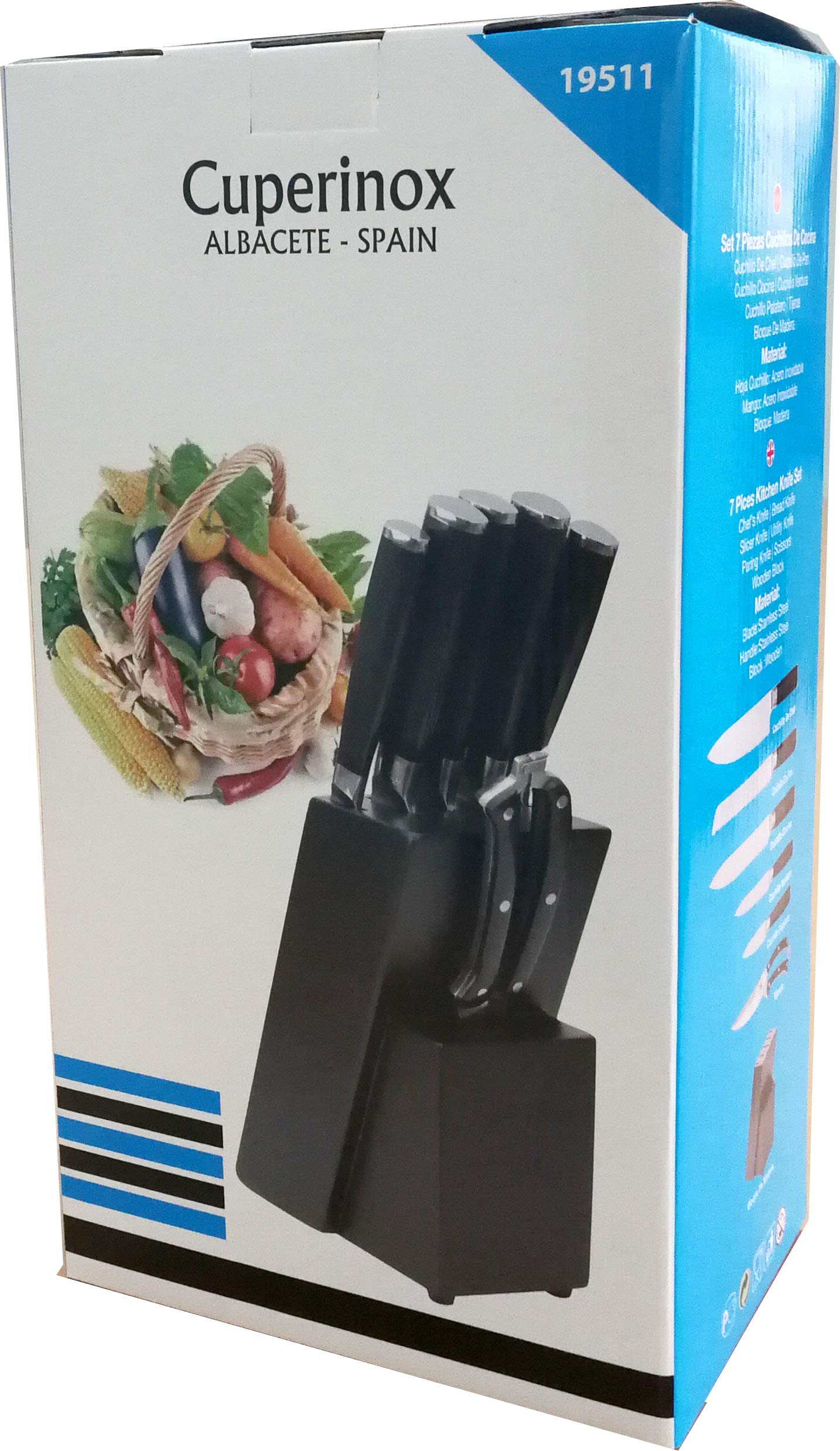 Juego de Cuchillos de cocina | 6 Piezas | Cuchillos Cocina Profesional | Set cuchillos cocina | Incluye tijeras cocina | Acero Inoxidable