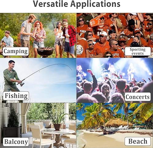 Miniatura 9 de Silla de campamento de gran tamaño, sillas de camping plegables portátiles con bolsillo lateral, portavasos y bolsa de transporte, sillas de