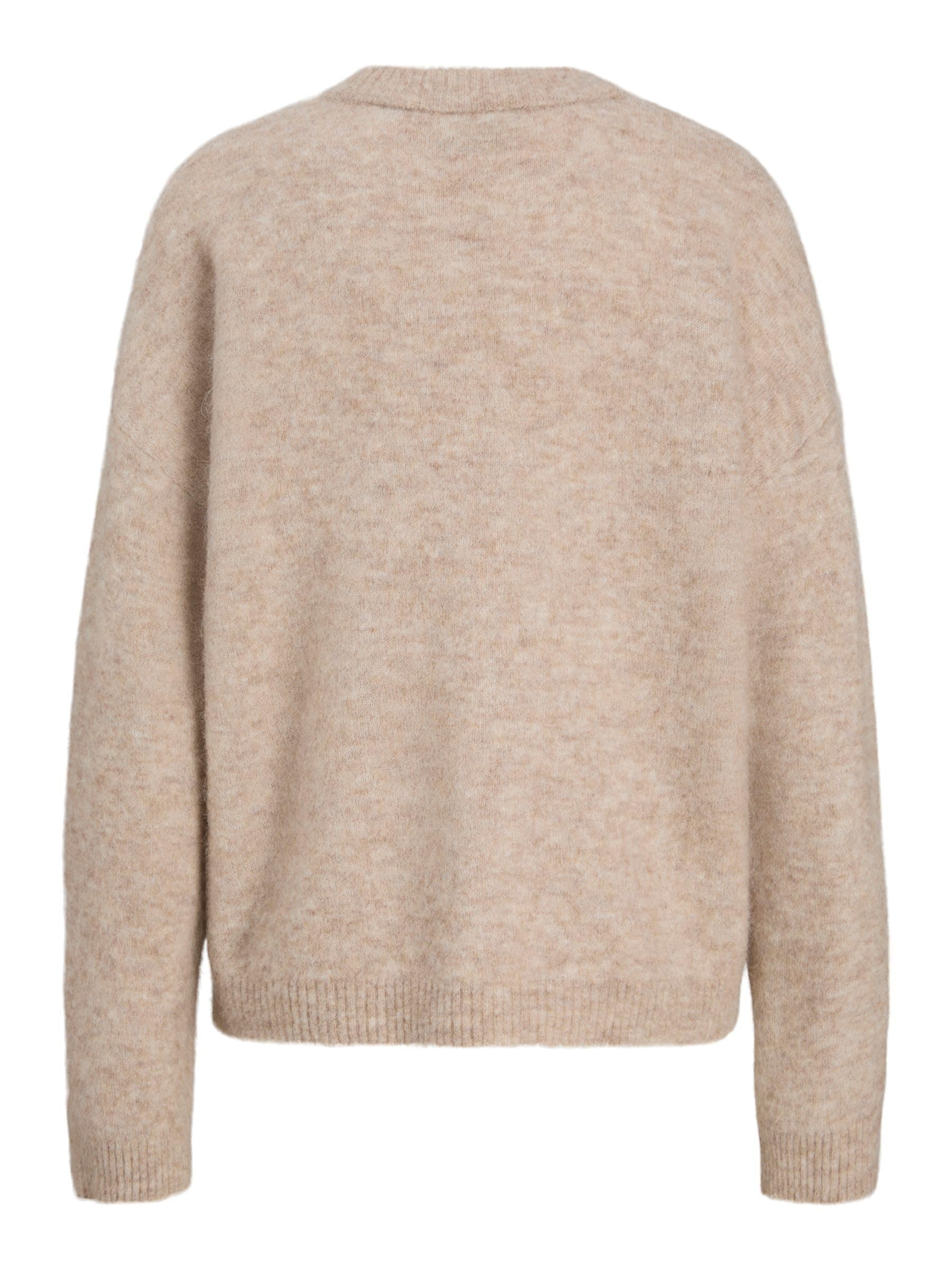 Jxmatilda Wool Blend Crew Neck Knit, Fog, XL